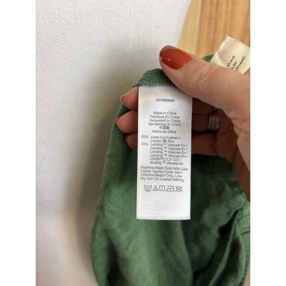 Madewell Women's Top Open Back Dusty Green Size S - Picture 6 of 6